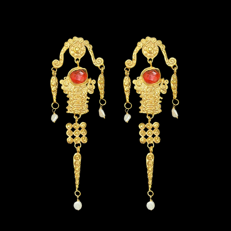 Persephenie Earrings With Pearls